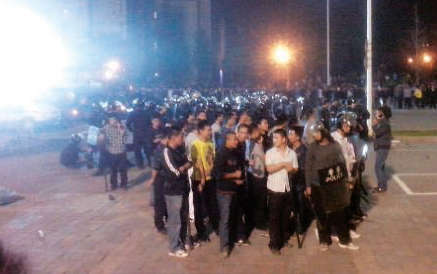 Émeute ouvrière sur le site de l’usine Foxconn de Taiyuan (dans la province de Shanxi), le 24 septembre
