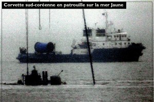Corvette sud-coréenne en patrouille sur la mer Jaune