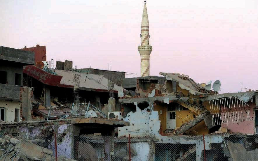La ville de Nusaybin, à majorité kurde, en octobre 2016. Elle est bombardée par l’armée turque depuis mai